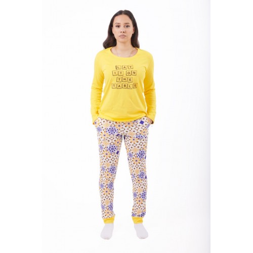 Pijama Adolescente Bumbac Galben