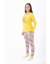 Pijama Adolescente Bumbac Galben