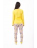 Pijama Adolescente Bumbac Galben